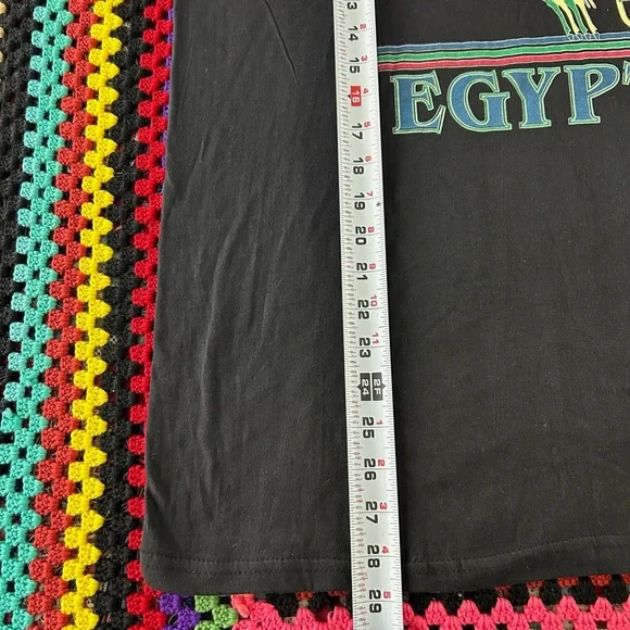 Vintage 90s Egypt Hieroglyphics Pharaoh Unisex Ancient Horse Chariot Bat… - Picture 9 of 11